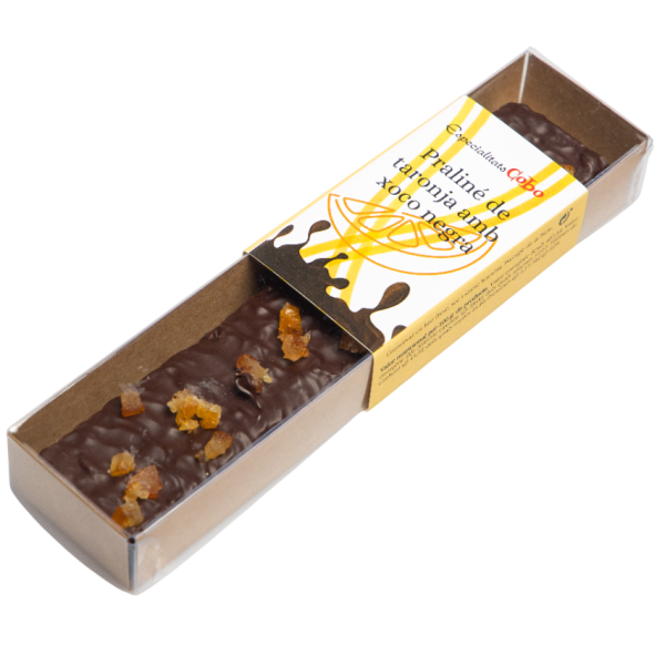 Torró de Praliné de Taronja amb Xocolata Negra